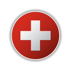 Abstract Circle Switzerland Flag Icon