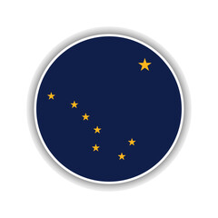 Abstract Circle Alaska Flag Icon