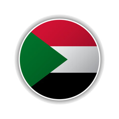Abstract Circle Sudan Flag Icon