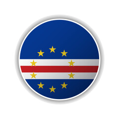 Abstract Circle Cape Verde Flag Icon