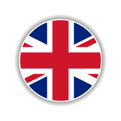 Abstract Circle United Kingdom Flag Icon