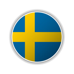 Abstract Circle Sweden Flag Icon