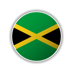 Abstract Circle Jamaica Flag Icon