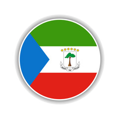 Abstract Circle Equatorial Guinea Flag Icon