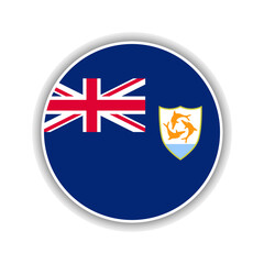 Abstract Circle Anguilla Flag Icon