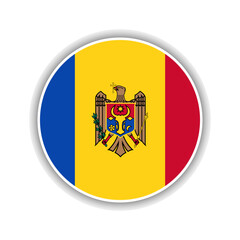 Abstract Circle Moldova Flag Icon