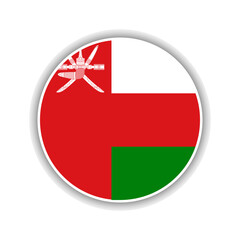 Abstract Circle Oman Flag Icon