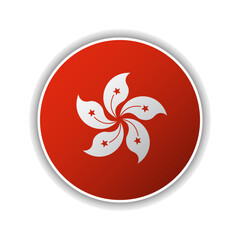 Abstract Circle Hong Kong Flag Icon