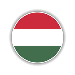 Abstract Circle Hungary Flag Icon