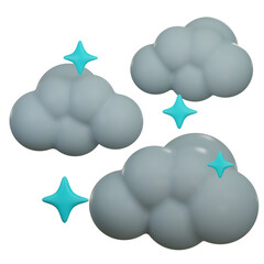 Cloud Weather 3D Illustration