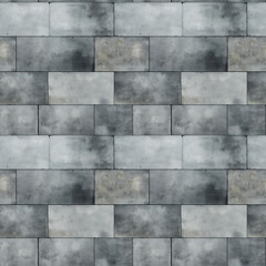 Fototapeta premium Smooth Texture Concrete Block Wall with Varied Sizes and Shades of Gray