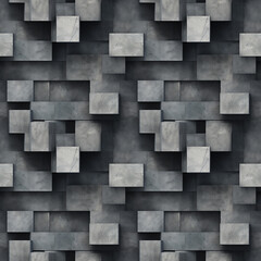 Modern Rectangular Concrete Block Wall Texture