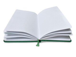 Blank empty copy space white open book, cut out