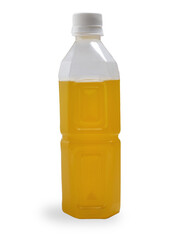A bottle of fresh orange juice, cut out isolated