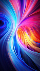 Swirling vortex of blue and orange hues, a hypnotic and abstract representation of movement.