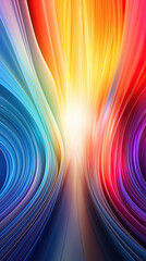  Radiant swirls of color emanate from a bright light source, creating a dynamic abstract background.