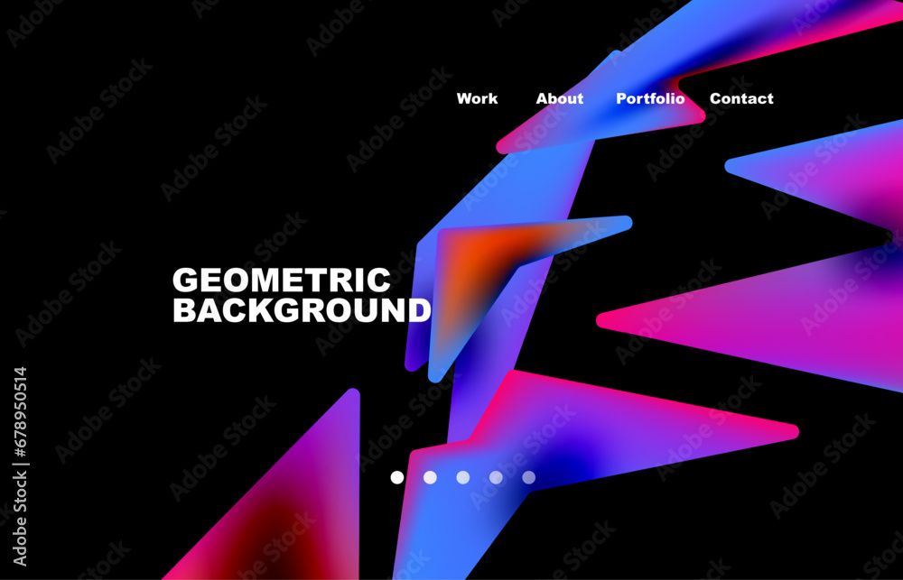 Wall mural broken pieces abstract background. trendy background for your landing page design, concept of web pa