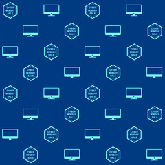 Cyber Monday Vector Seamless Pattern