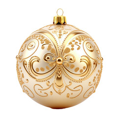 Gold Christmass ball with ornament decoration background png transparent