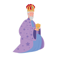 epiphany wise king melchior with gift