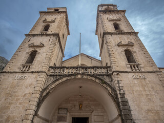 Fototapeta na wymiar Cathedral of Saint Tryphon (XII c.), Kotor, Bay of Kotor, Montenegro