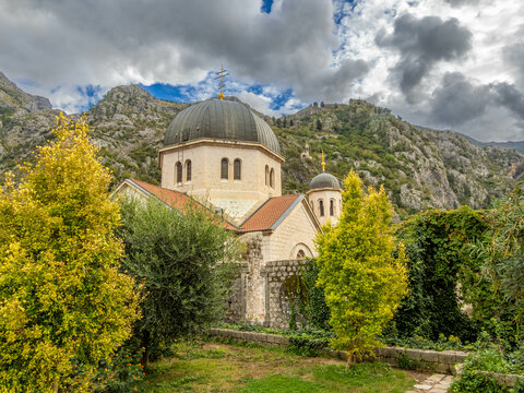 Orthodox Church of St. Nicholas in Kotor, a fortified town on Montenegro’s Adriatic coast