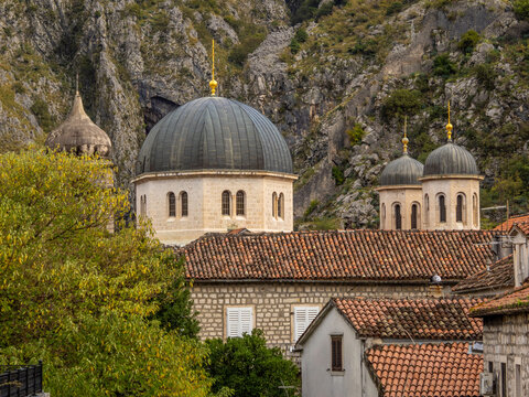 Orthodox Church of St. Nicholas in Kotor, a fortified town on Montenegro’s Adriatic coast