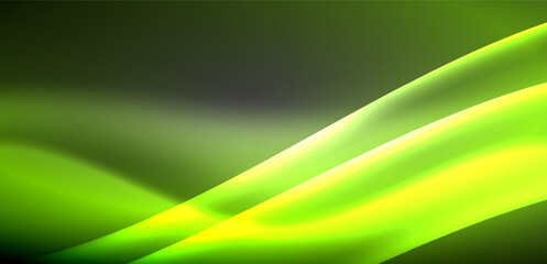 Neon-lit waves surge across background, mesmerizing dance of luminescence and motion. Dynamic backdrop captures essence of energy and modern aesthetics