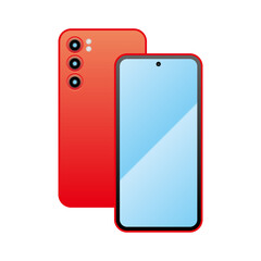 シンプルなイラスト_赤いスマートフォン