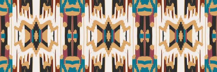 Modern Ikat Pattern or Modern Native Thai Ikat Pattern. Geometric Ethnic Background for Pattern Seamless Design or Wallpaper.