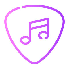 guitar picks Line Gradient Icon