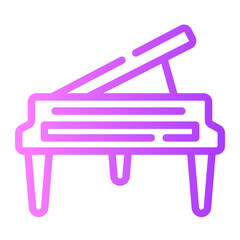 piano Line Gradient Icon