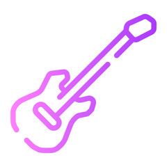 electric guitar Line Gradient Icon