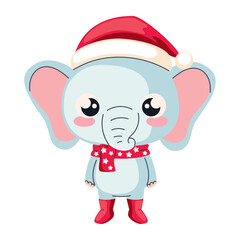 cute animal christmas elephant