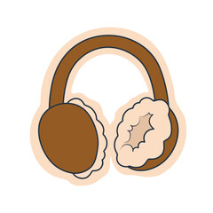 Ear muffs on white background