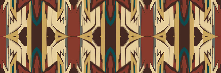 Ikat Pattern Vector or Modern Native Thai Ikat Pattern. Geometric Ethnic Background for Pattern Seamless Design or Wallpaper.