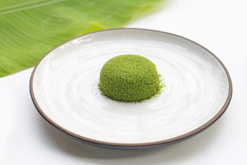 Wolffia globosa or swamp algae, water meal