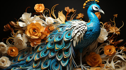 3d carton peacock © avivmuzi