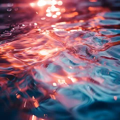 Fotobehang 물 위의 빛 반사 추상 이미지 © jicheol