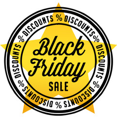 Black Friday banner star background