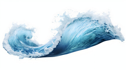 Blue Wave splash isolated on white background