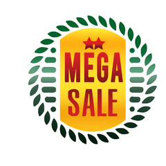 Mega Sale promotion vector design