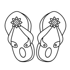 footwear flip flops doodle
