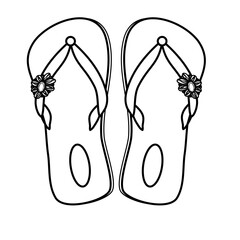 footwear flip flops doodle