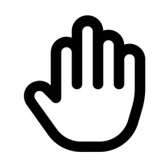 raising hand line icon