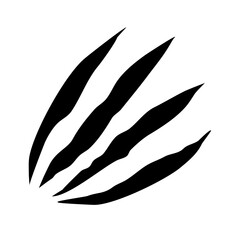 Black claws animal scratches set