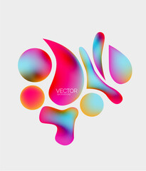 Vector abstract glowing shapes background