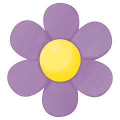 Purple flower drawing