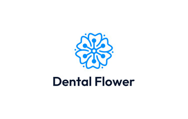 flower dental biotechnology logo design