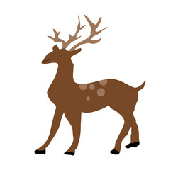 winter forest antler deer